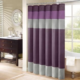 Madison Classics Amherst 72x72 Shower Curtain in Purple/Grey Color