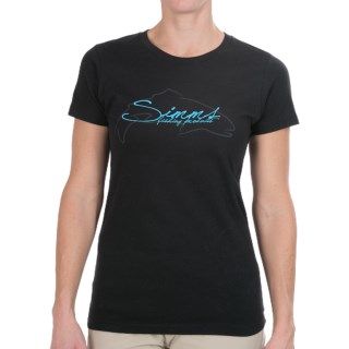 Simms Fish Script T Shirt (For Women) 8359D 56