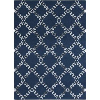 apartment AH Kerman Machine Made Lattice Area Rug, Cobalt