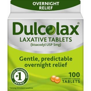 Dulcolax Laxative, Comfort Coated Tablets, 100 Tablets