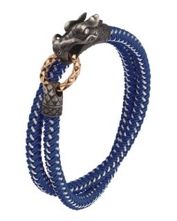 John Hardy Naga Nylon Cord Wrap Bracelet, Blue