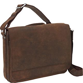 Vagabond Traveler 15 Cowhide Leather Casual Messenger Bag with Top Lift Handle