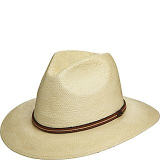 Scala Hats Panama Safari Hat with Leather Band