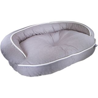 Kathy Ireland Loved Ones Constant Comfort Bolster Pet Bed Large Brown