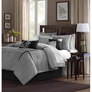 Madison Classics 7 Piece Meyers Grey Comforter Set   Home   Bed & Bath