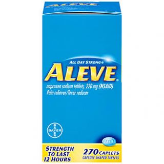 Aleve Naproxen Sodium 220mg Caplets Pain Reliever/Fever Reducer 270 CT
