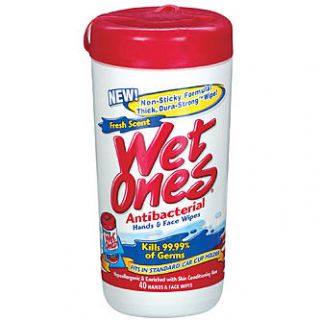 Wet Ones Antibacterial Fresh Scent Canisters 40 CT CANISTER   Baby