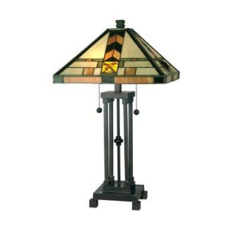 Dale Tiffany 25.25 in. Martin Mission Style Dark Antique Bronze Table Lamp TT10035