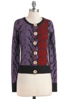 Knitted Dove Royal Plume Cardigan  Mod Retro Vintage Sweaters
