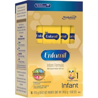 Enfamil Infant baby formula &#8211; 17.6g Single Serve Packets &#8211; Powder   16ct