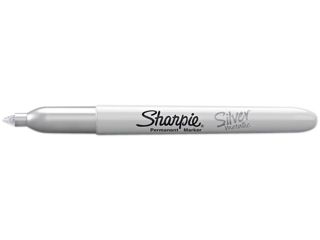 Sharpie 39100 Metallic Permanent Marker, Fine Point, Metallic Silver, Dozen