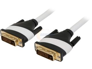 GearIT GI DVI DVI WH 15FT White 15ft DVI to DVI Dual Link M M Adapter Cable