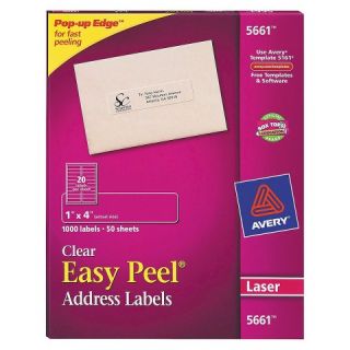 Easy Peel Laser Mailing Labels   1000 Per Box