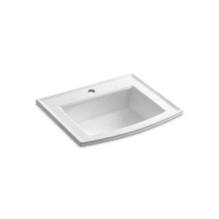 KOHLER Archer Drop In Vitreous China Bathroom Sink in White with Overflow Drain K 2356 1 0