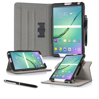 INSTEN Black Leather Tablet Case Cover for Samsung Galaxy Tab 2 P3100