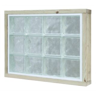 Pittsburgh Corning LightWise Hurricane Resistant Decora Wood New Construction Glass Block Window (Rough Opening 75.125 in x 20 in; Actual 74.125 in x 19 in)