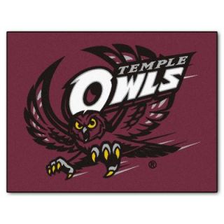 FANMATS NCAA Temple University Red 2 ft. 10 in. x 3 ft. 9 in. Accent Rug 1907