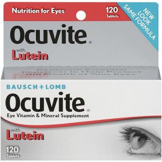 Ocuvite W/Lutein Antioxidants & Zinc Tablets Vitamin & Mineral Supplement, 120 ct