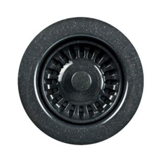 HOUZER Preferra 3.5 in Granite Black Plastic Fixed Post Kitchen Sink Strainer