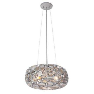 Varaluz Fascination 3 Light Nevada Donut Chandelier with Clear Glass 165C03SNV