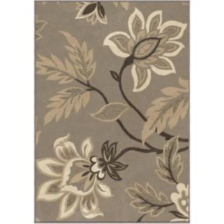 Floral Fairlyland Taupe 7 ft. 10 in. x 10 ft. 10 in. Indoor Area Rug 298680