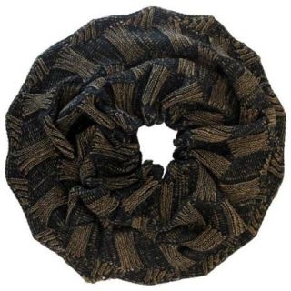 Luxury Divas Brown Two Tone Vintage Color Knit Circle Infinity Scarf