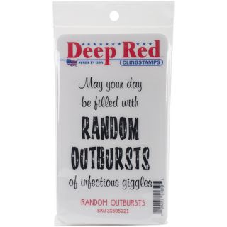 Deep Red Cling Stamp 2inX3inRandom Outbursts   17284567  