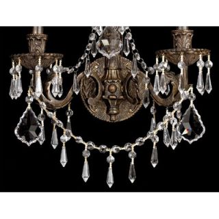 Traditional Classic 2 Light Crystal Candle Wall Sconce in English