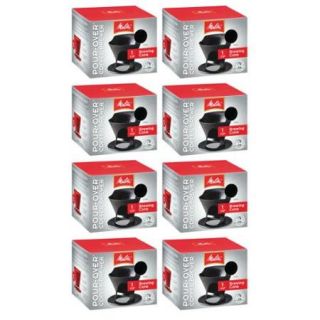 Melitta Ready Set Joe Black Single cup Pour over Coffee Brewer (Set of 8)