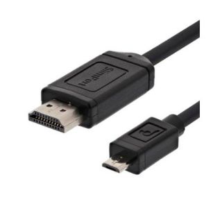 Fosmon 10FT SlimPort 5 Pin Micro USB to HDMI Cable Adapter Converter (Supports Full HD 3D at 1080p @60Hz)