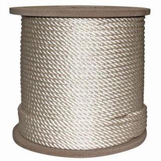 Rope King 3/8 in. x 600 ft. Twisted Nylon Rope White TN 38600