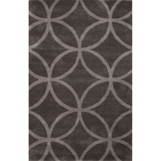 Hand Tufted Geometric Pattern Grey Wool/ Art Silk Area Rug (2 x 3)