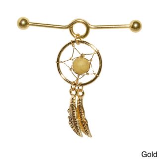 Supreme Jewelry Industrial Barbell with Danging Dream Catcher Earring