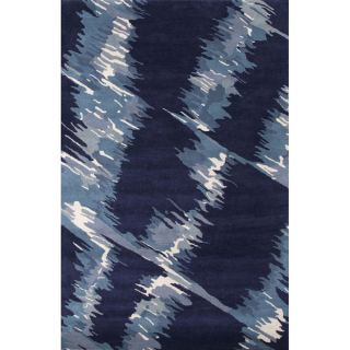 Hand Tufted Abstract Pattern Blue Wool Area Rug (2 x 3)   16380203