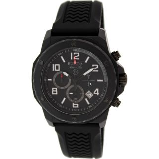 Bulova Mens Sport 98B223 Black Rubber Quartz Watch   17107361