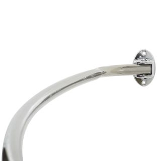 Zenith 72 in Stainless Steel Curved Adjustable Shower Curtain Rod