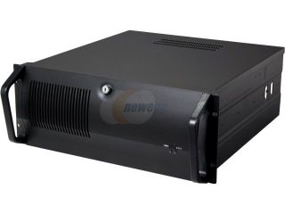 Habey RPC 800 Black Heavy Duty 1.2mm Cold Rolled Steel, Texture Power Coated 4U Rackmount Server Chassis 2 External 5.25" Drive Bays