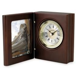 Seth Thomas Novel I Walnut Wood Quartz Table Top Clock  