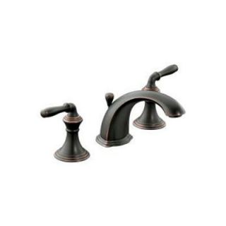 KOHLER Devonshire 8 in. Widespread 2 Handle Bathroom Faucet with Lever Handles in Oil Rubbed Bronze K R394 4 2BZ
