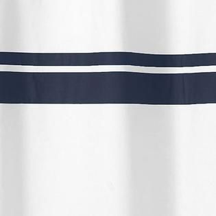 Sweet Jojo Designs  Hotel White and Navy Collection Shower Curtain