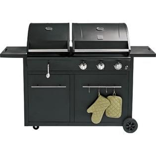Kenmore 3 Burner Charcoal/Gas Combo Grill   Chrome   Outdoor Living