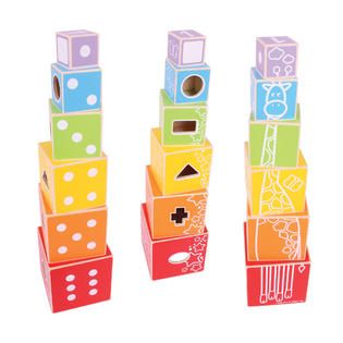 My First BB101 Bigjigs Baby Stacking Cubes   Toys & Games   Learning