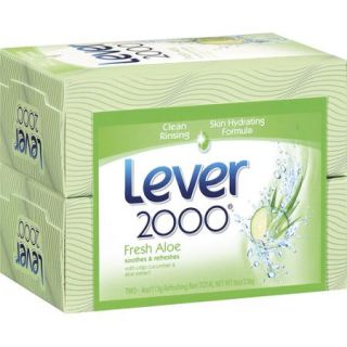 Lever 2000 Fresh Aloe Deodorant Bar Soap, 2 count