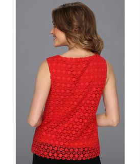 vince camuto sleeveless lace blouse cherry