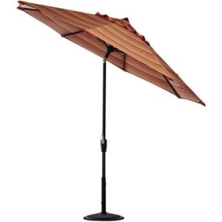 Home Decorators Collection 9 ft. Auto Tilt Patio Umbrella in Dolce Mango Sunbrella with Black Frame 1548930570