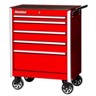 International Pro Series 27 in. 5 Drawer Cabinet, Red PRB 2705RD