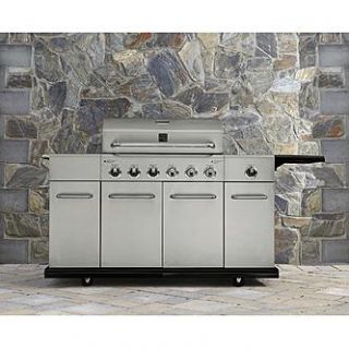 Kenmore 6 Burner Stainless Steel Front Gas Grill With Storage