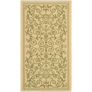 Safavieh Courtyard Natural/Olive 2 ft. 7 in. x 5 ft. Indoor/Outdoor Area Rug CY2098 1E01 3