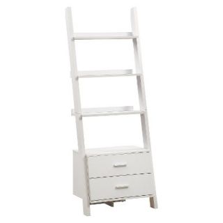 Monarch Specialties Ladder Bookcase with Drawers