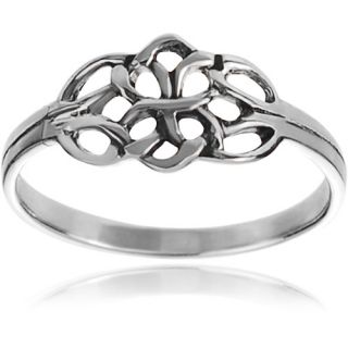 Brinley Co. Womens Sterling Silver Celtic Knot Ring